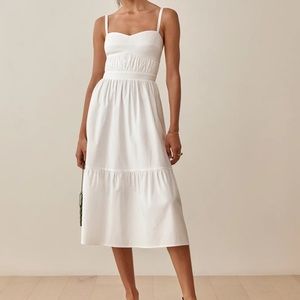 Reformation White Lauretta Dress